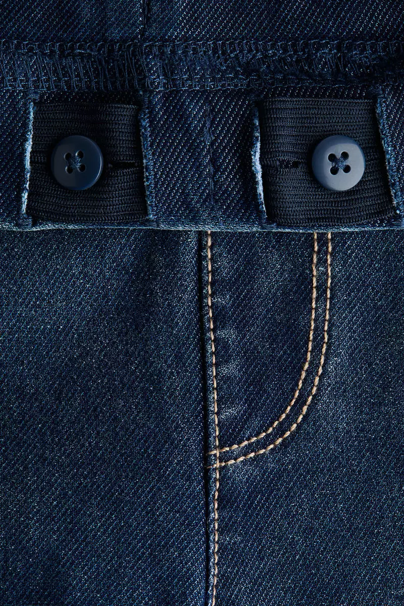 Wide denim-look trousers