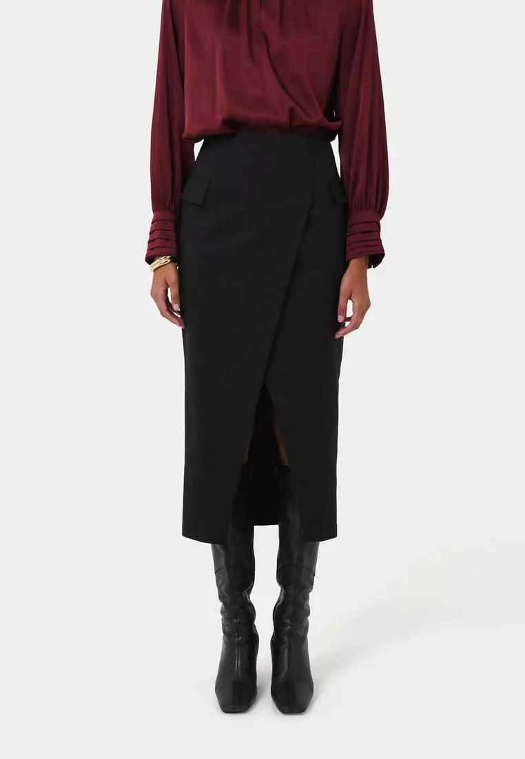 Abby Asymmetric Tailored Skirt