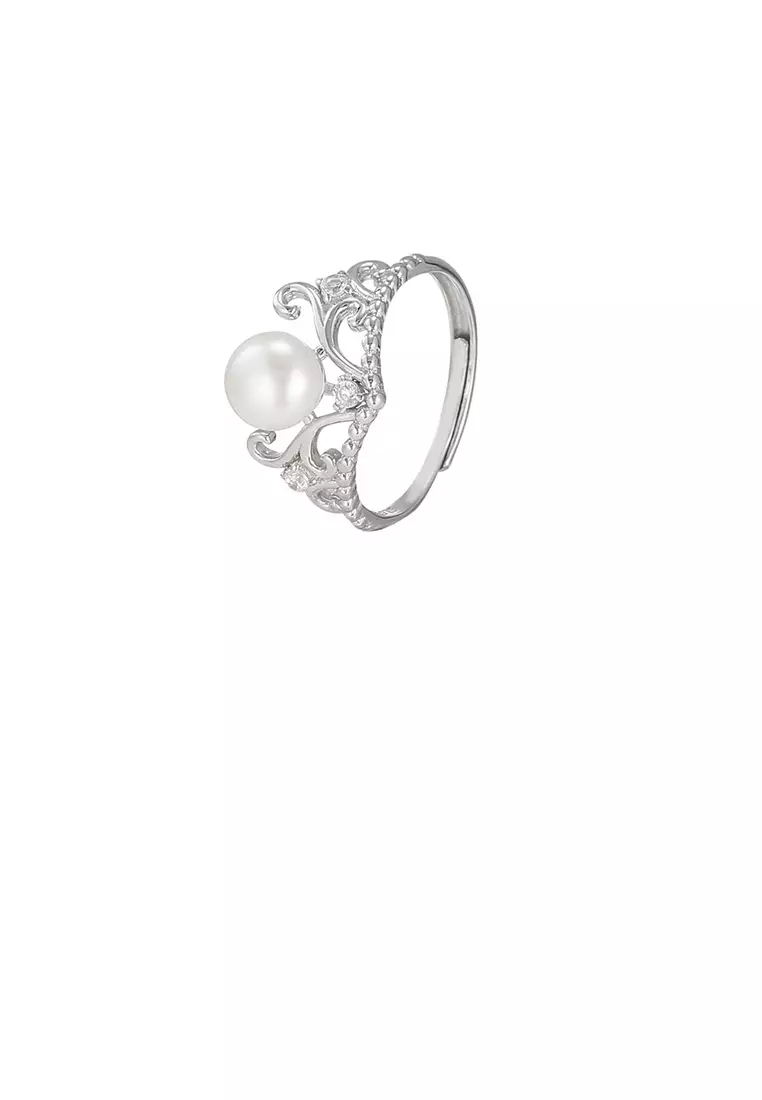 White cheap silver rings