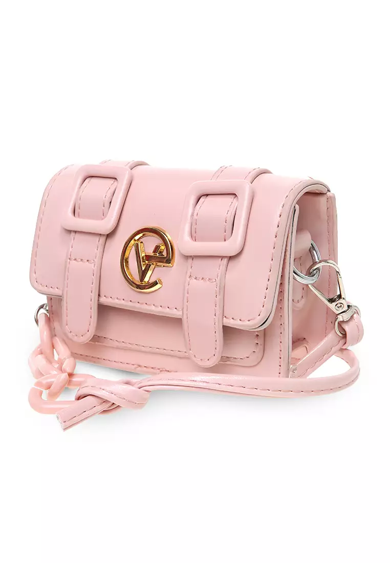 Tas Slempang Cute Design Simple Slingbags Wanita Premium Quality - Pink