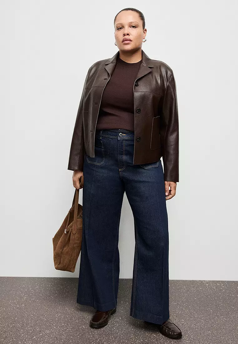 Wide-Leg Jeans With Pockets
