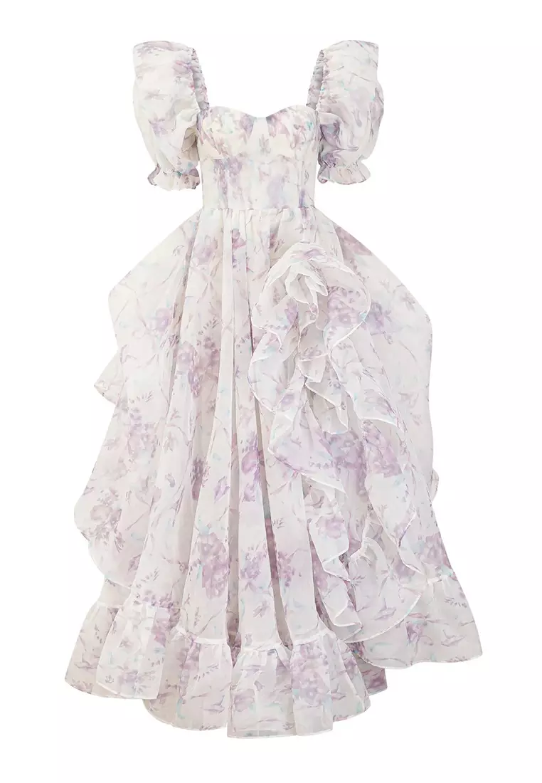 Long Bubble Sleeve Luxury Quality Princess Gown CA090832