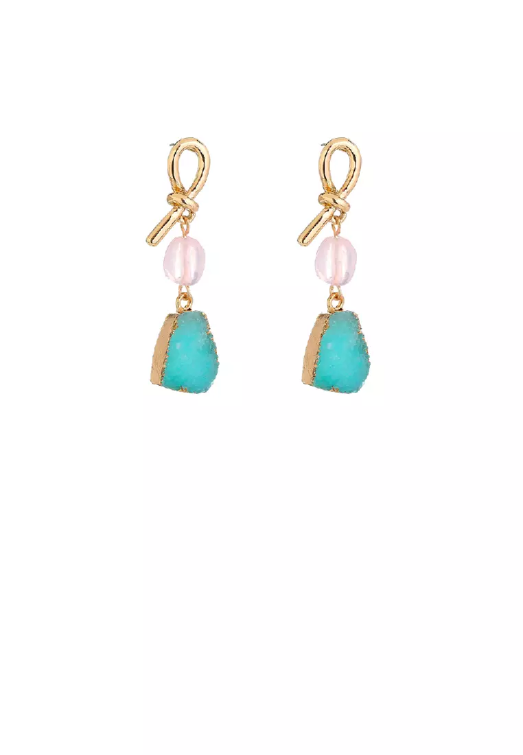 Buy Glamorousky Fashion Personality Plated Gold Knot Irregular