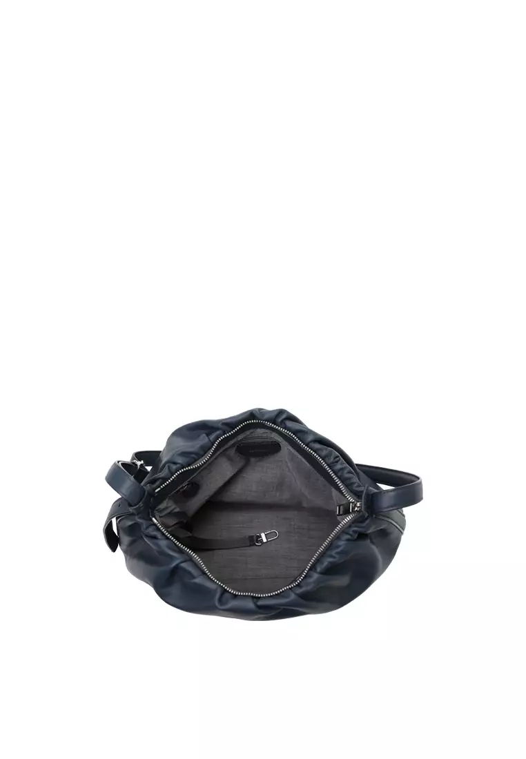 Scrunchie Zip Shoulder Bag - Moonlight