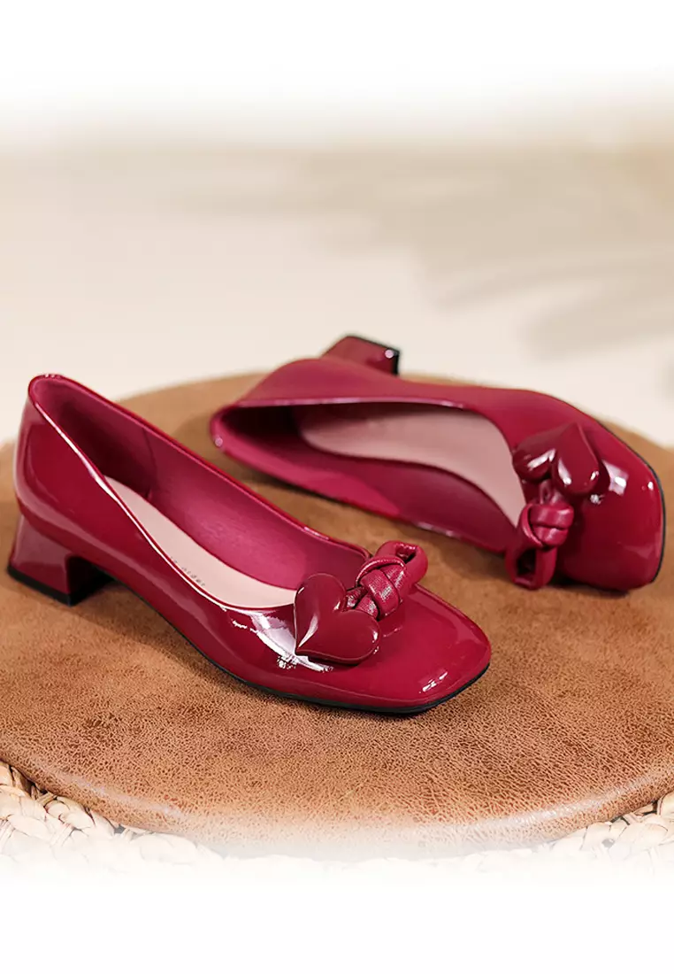 Buy Twenty Eight Shoes VANSA Shinny Patent Bow Mid Heel Pumps VSW