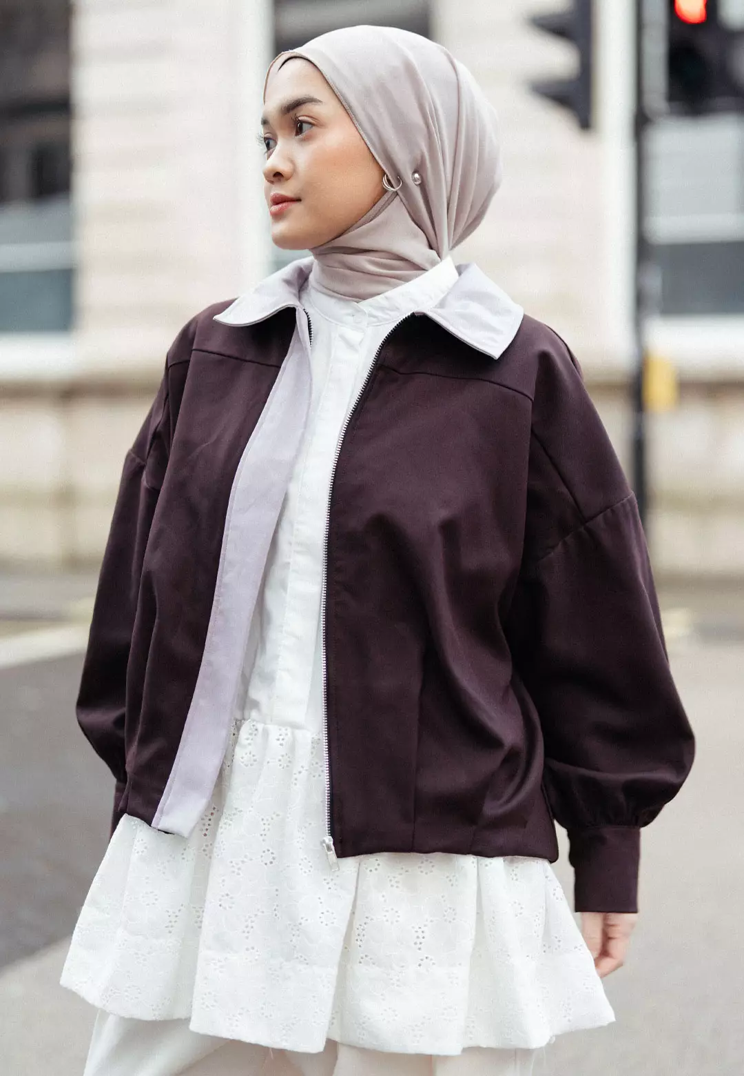 HijabChic x Haidee & Orlin - Veluna Outer Dark Brown