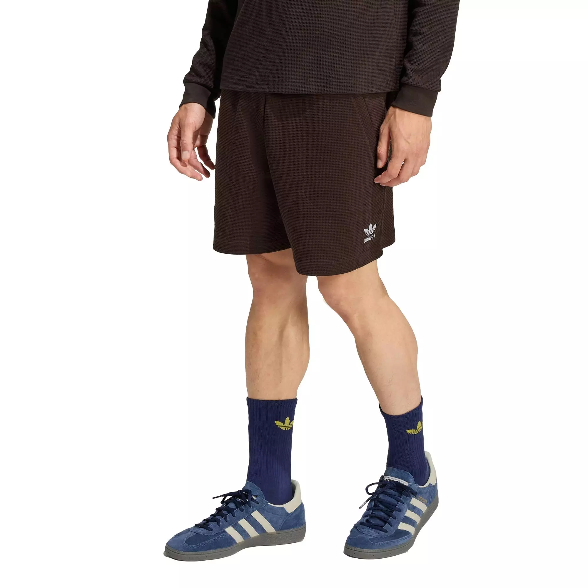 Lifestyle Essentials Trefoil Waffle Shorts Men Brown KE0864