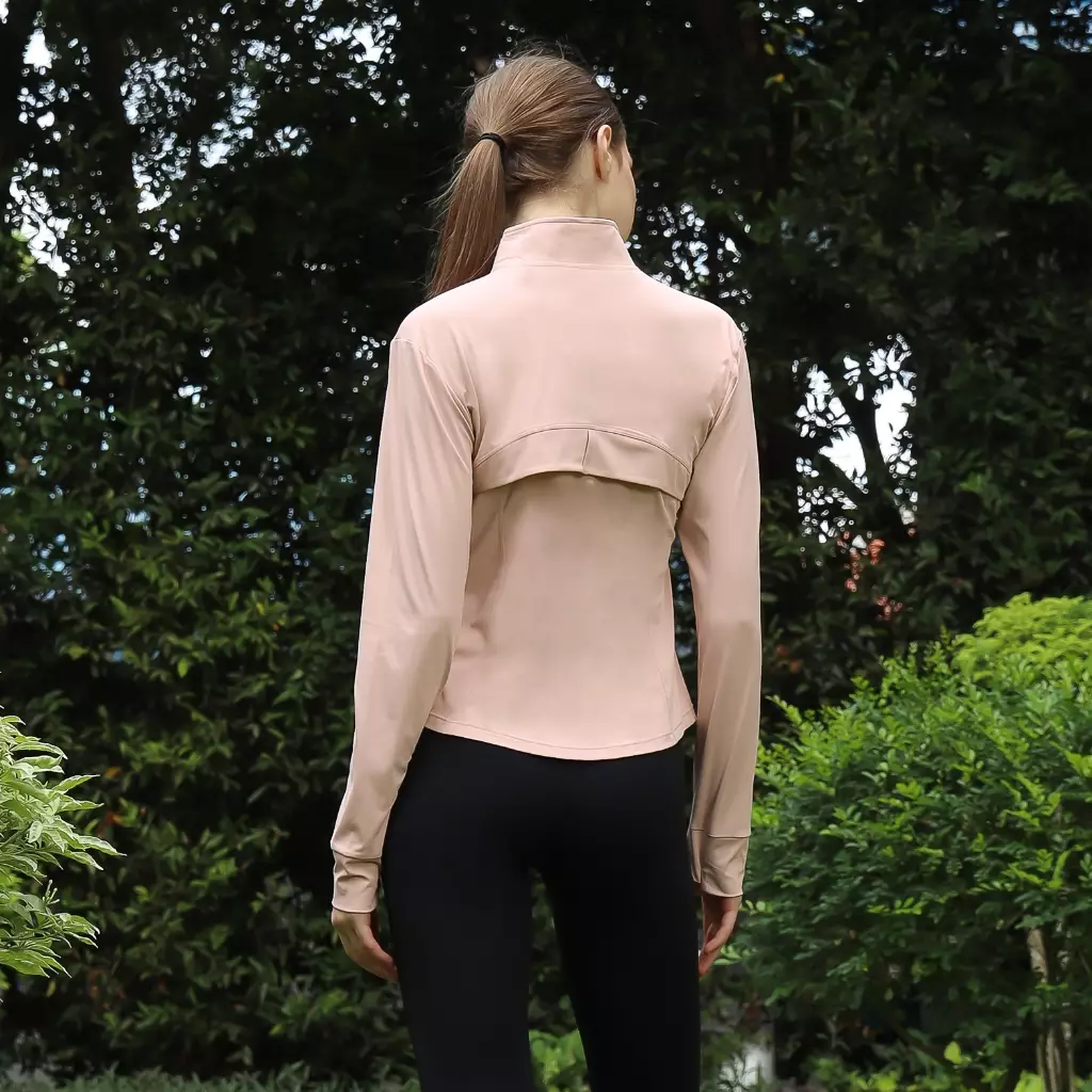 Fitwear Jaket / Jacket Olahraga Wanita YUHA HIGHNECK BACKMESH - BABY PINK