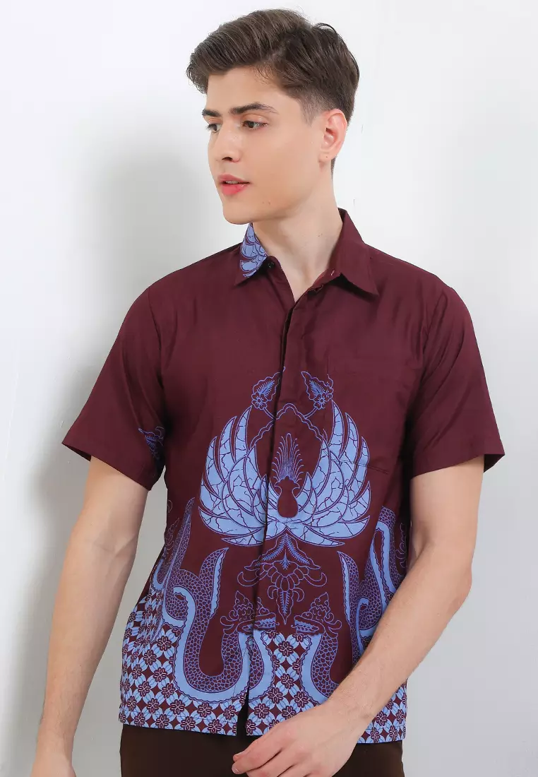 Tohpati Kemeja Batik Exclusive Premium Pria Casual Modern Lengan Pendek