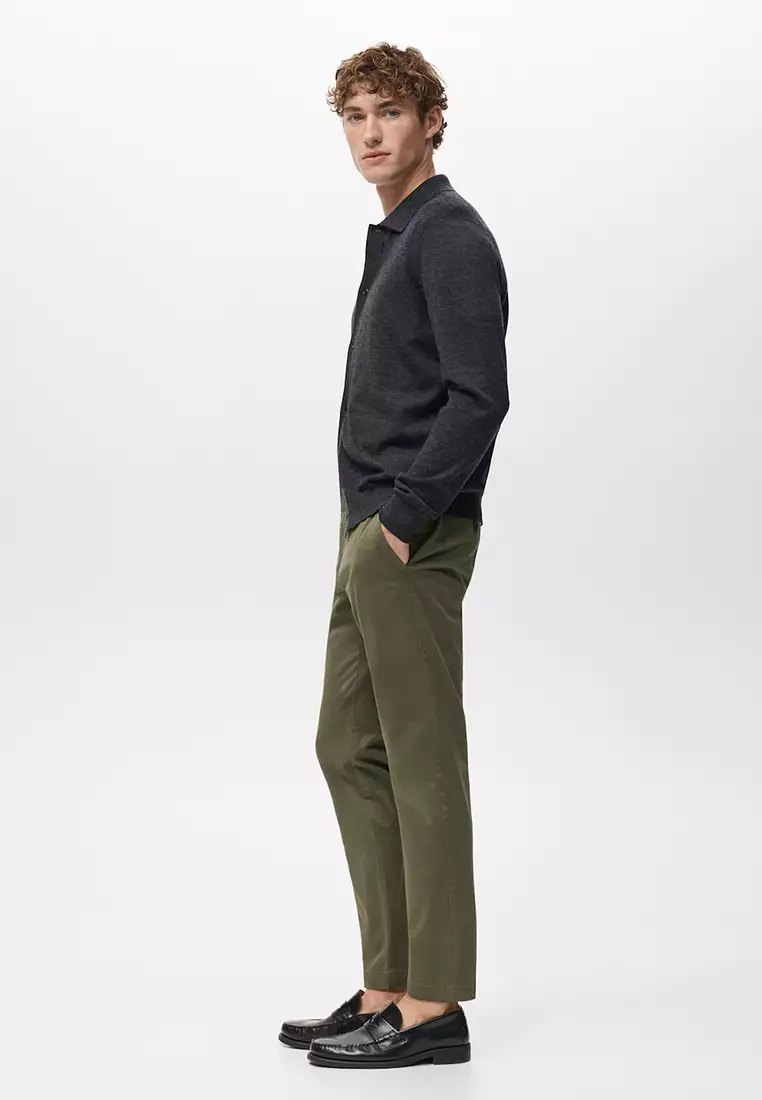 Pantalon Cropped Tapered Chino Pants