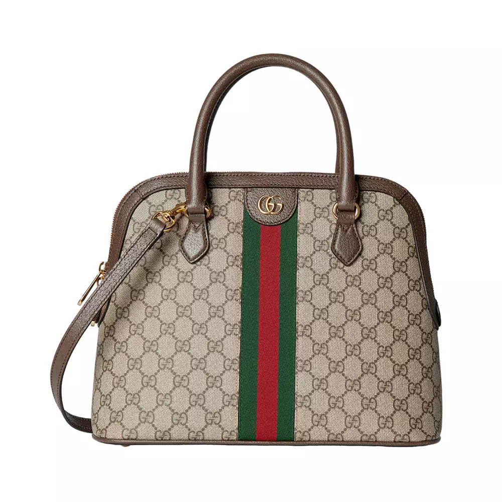 Jual Gucci Ophidia Medium GG Supreme Canvas Top Handle Bag Beige