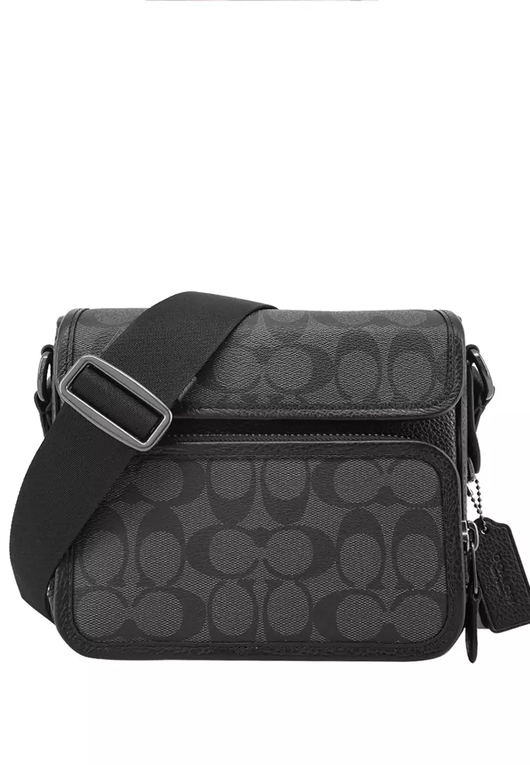 Buy Coach Mens Sullivan Flap Crossbody Bag In Signature