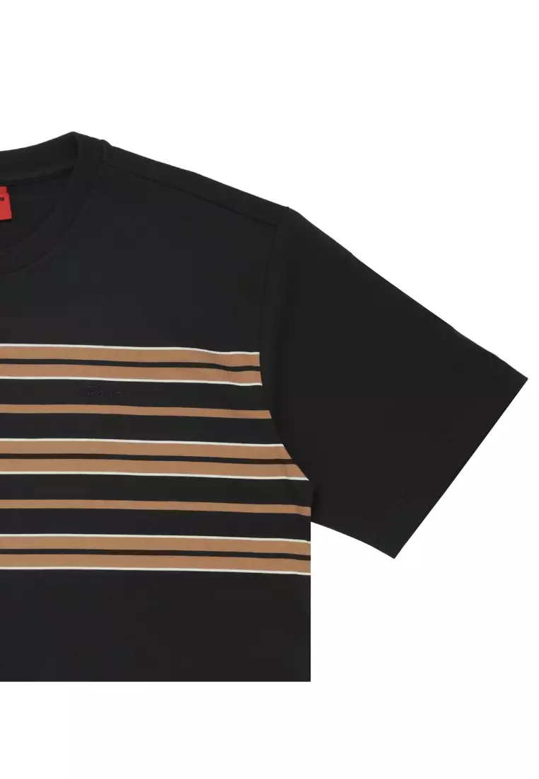 POLICE T-Shirt Salur Bordir Cotton Premium Tebal Pria 53018