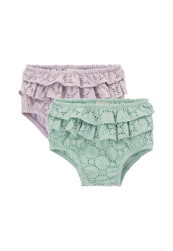 Gen Woo blue and purple and multi Pack of 2 Baby Bloomers by Gen Woo 56736KA7FB3442GS_1