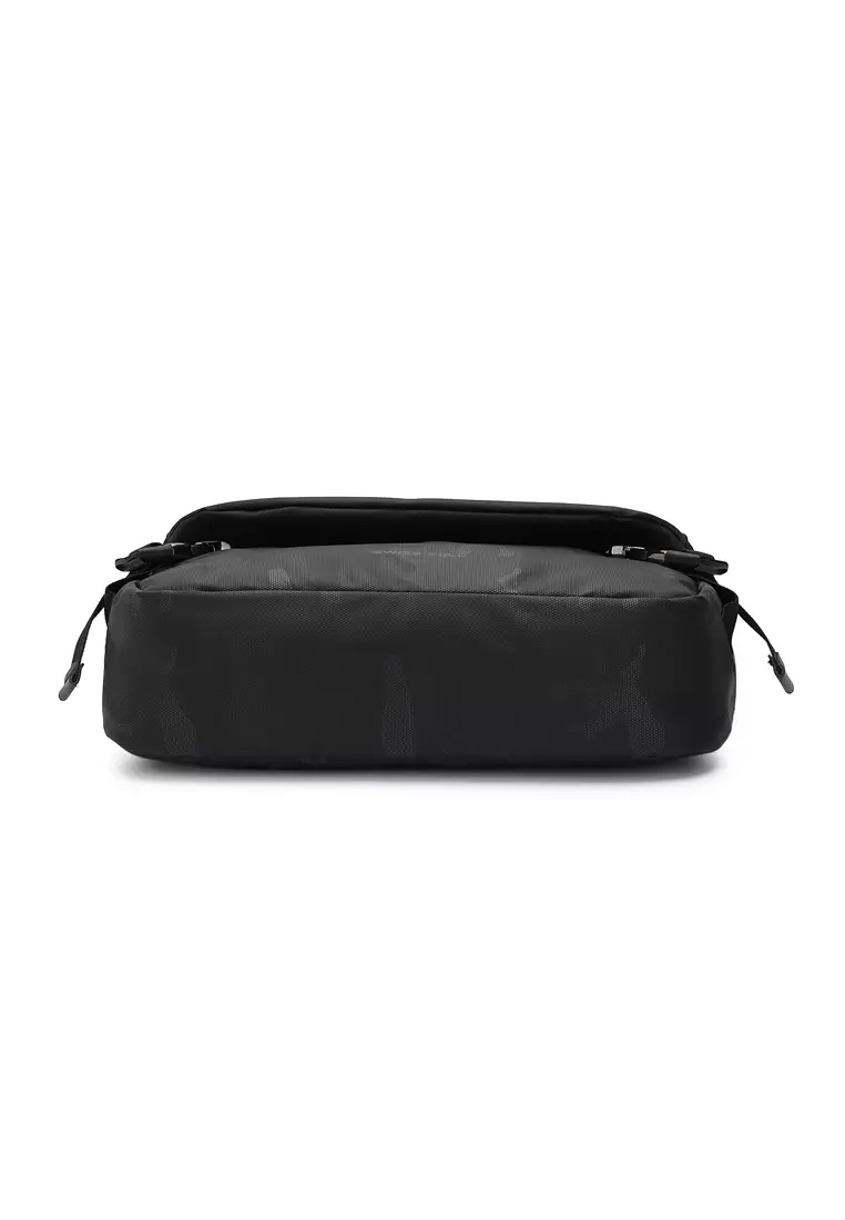 Flap Front Messenger Bag / Crossbody Bag / Sling Bag - Black