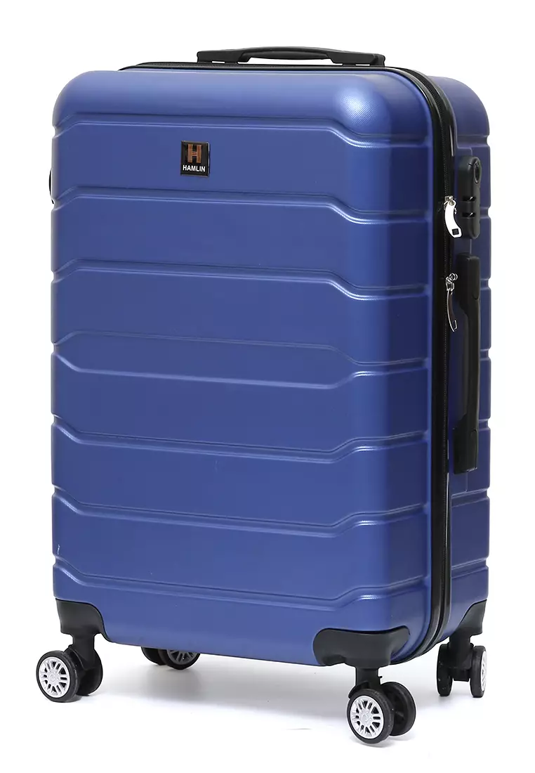 Austin Koper Hardcase Unisex Size 24 Inch Large Compartment Suitcase Combination Lock Material ABS+PVC Coated ORIGINAL - Blue