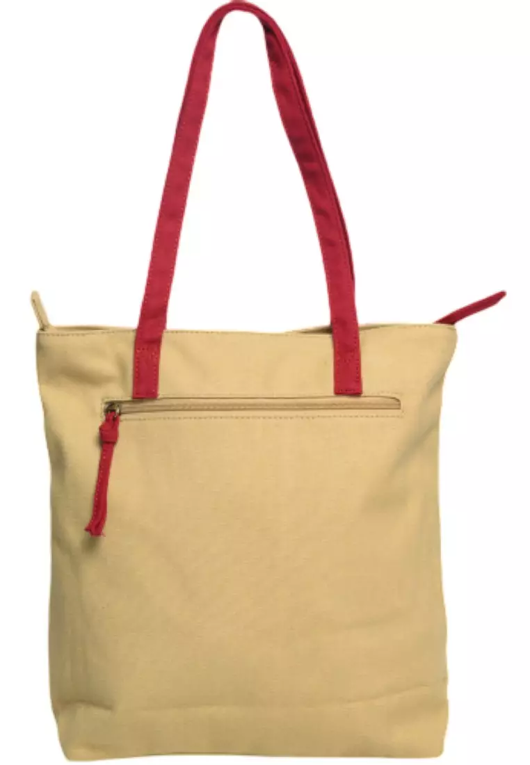 Tote Bag Canvas - Canvas Bag Women - Canvas Leather Bag - Tote Bag Women Large - KL01 RED