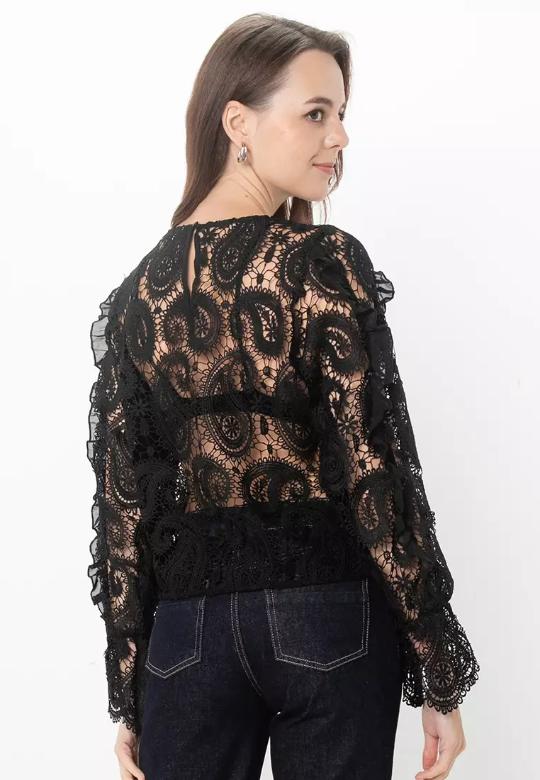 Hallie Long Sleeve Lace Top
