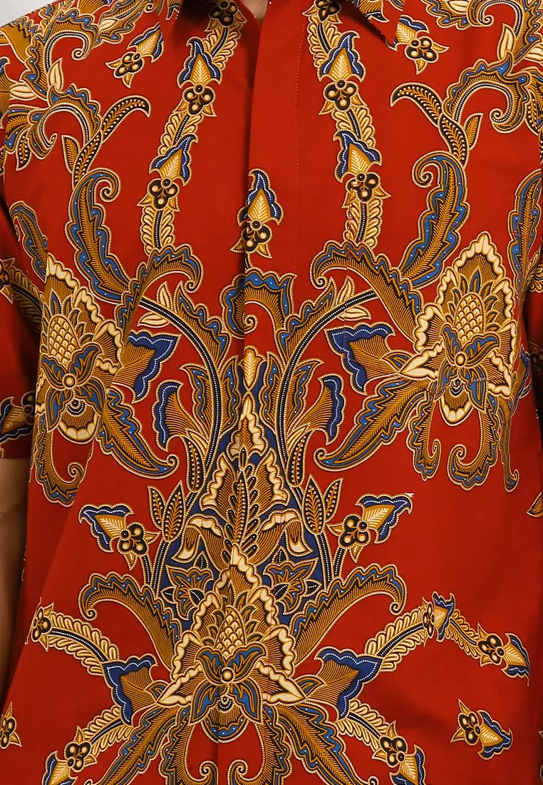 Kemeja Batik Lengan Pendek Motif Sekar Pergola