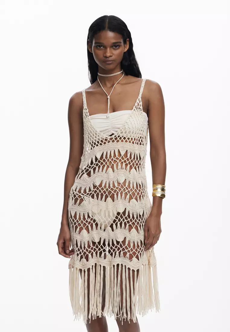 desigual crochet dress Tie-Dye Crochet Dress