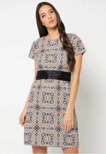 Abrielle Printed Dress With Obi