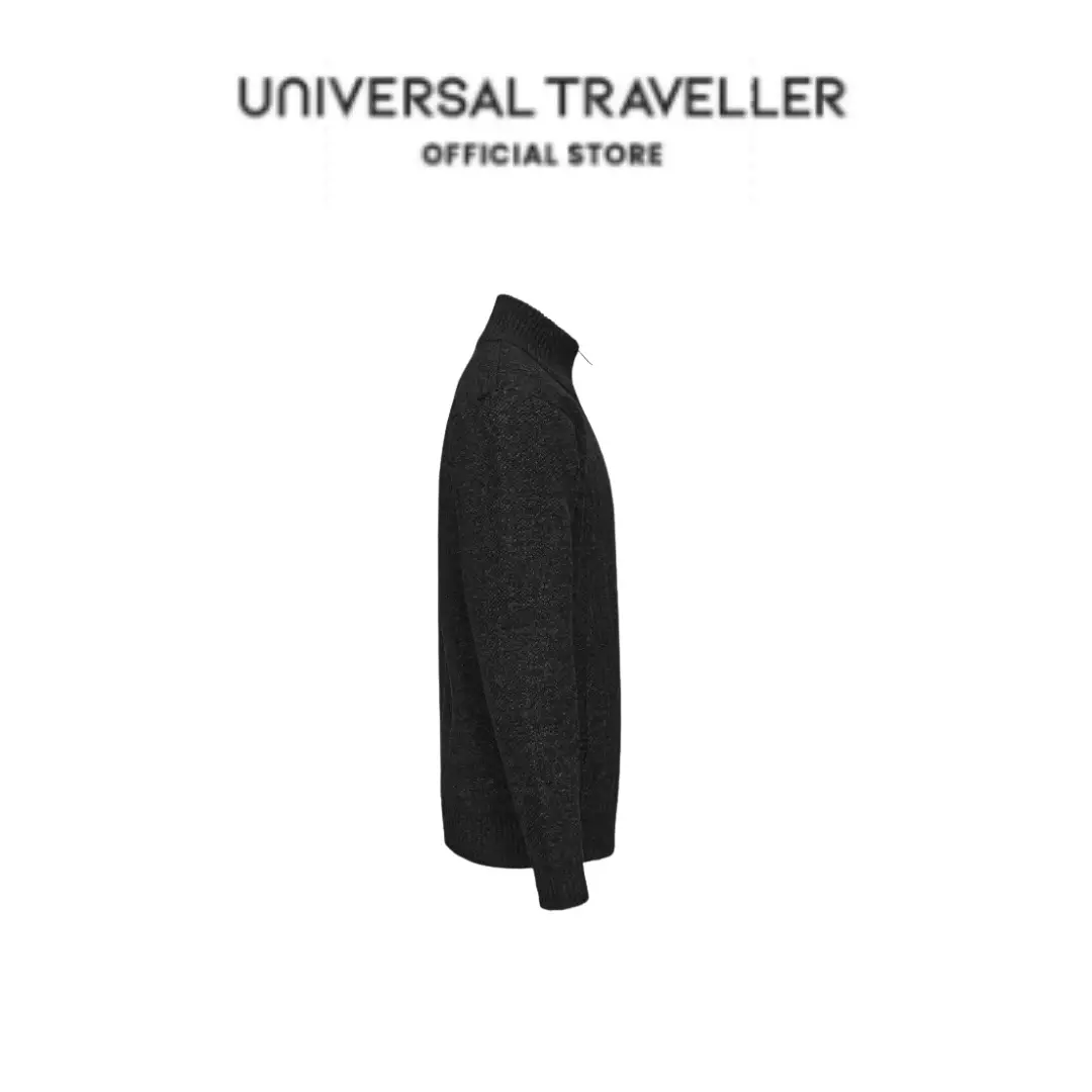 Universal Traveller MOCK NECK PLAITED KNITTED CARDIGAN KS24065