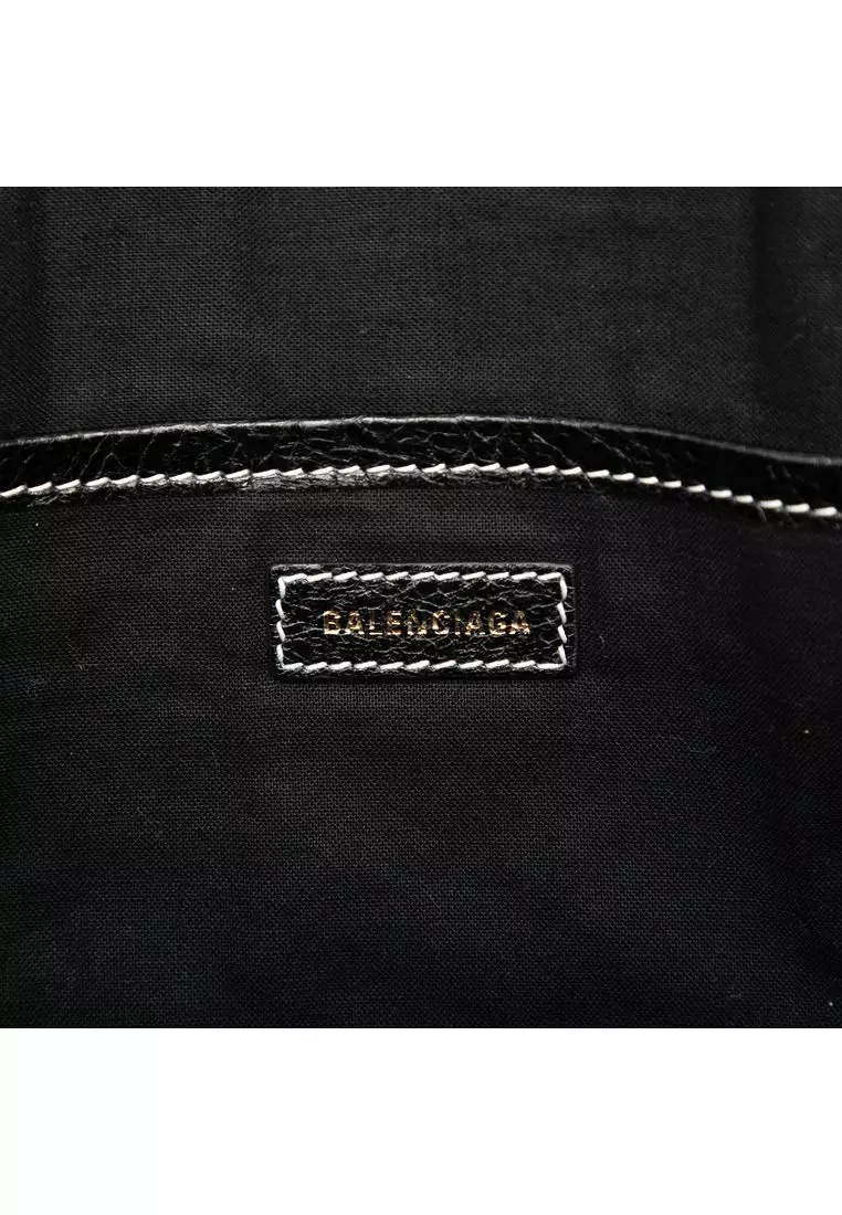 Pre-Loved Balenciaga Lambskin Striped Bazar Clutch