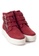 Shu Talk red Amaztep Suede Leather High Top Buckle Platform Sneakers 050FDSHEFA638EGS_6