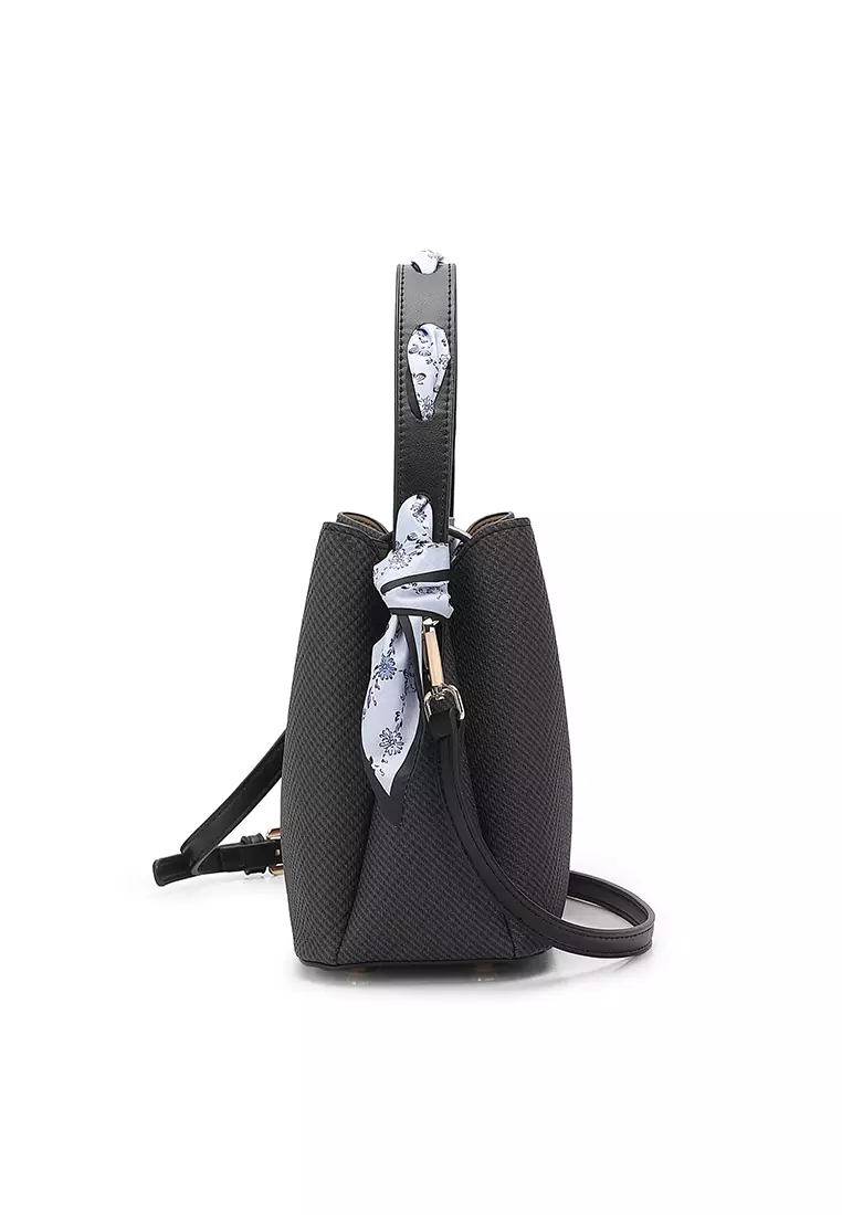 Women's Top Handle Bag / Sling Bag / Crossbody Bag / Shoulder Bag (Tas Tangan Wanita / Tas Selempang Wanita / Tas Bahu Wanita) - Hitam
