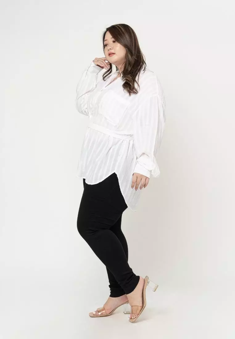 Plus Size Shirt Trixie White