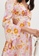 MAJE white and pink and orange Flower Power Print Satin Dress 753DDAA67C1312GS_3