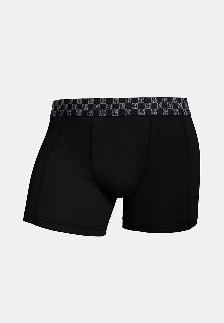 LGS Underwear - Boxer - Paket 3 - Biru Hitam Merah - Size Besar - LEBX.002.677.3.7C