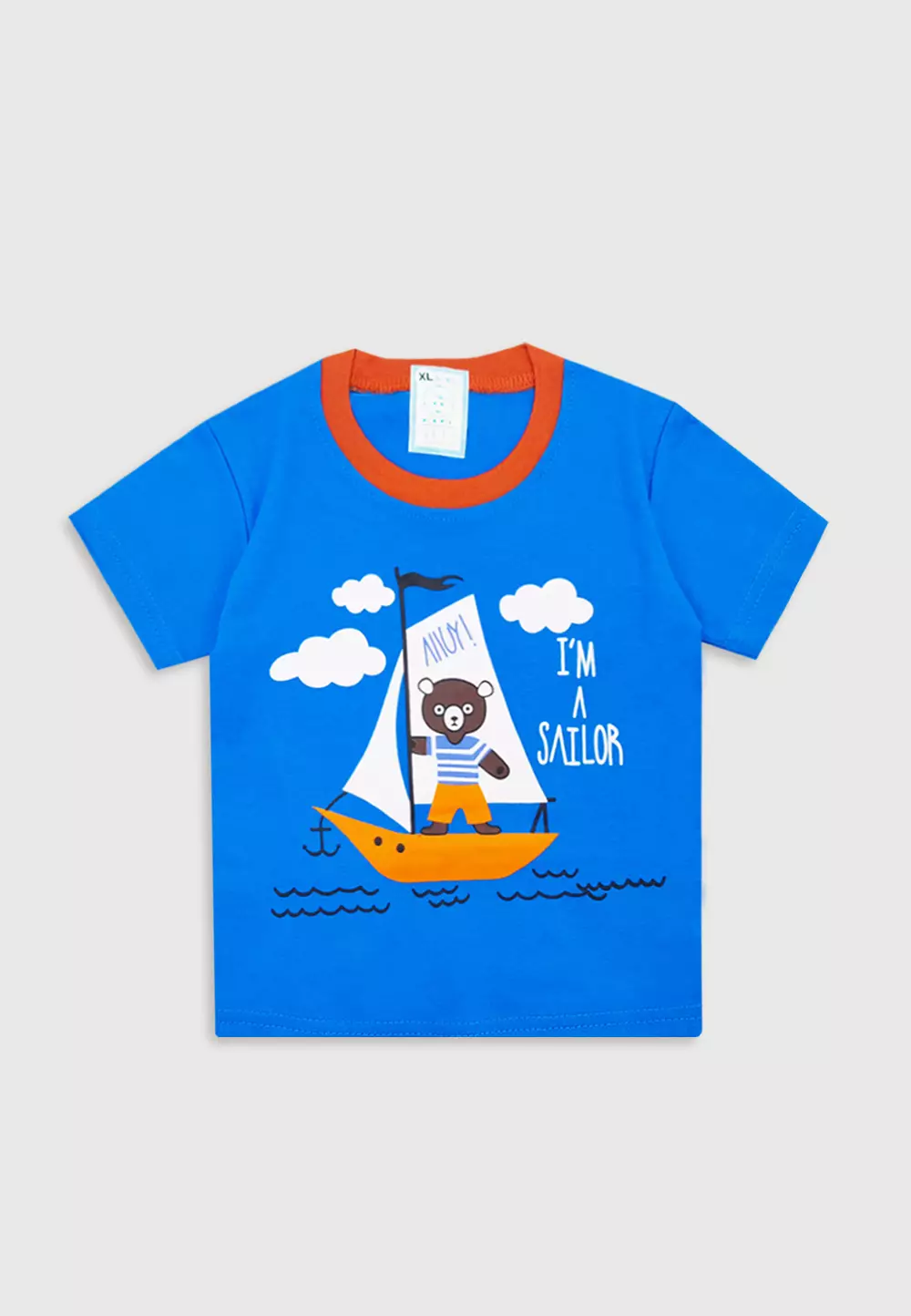Wakakids Setelan Bayi Laki Laki Usia 12 Bulan Hingga 18 Bulan Set Baju Anak Celana Kaos Motif Bear Sailor 3411 Turkis