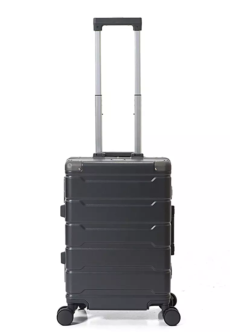 Barayev Koper Alumunium Frame Size 20 Inch Travel Bag Unisex TSA Lock Material Polycarbonate ORIGINAL - Grey