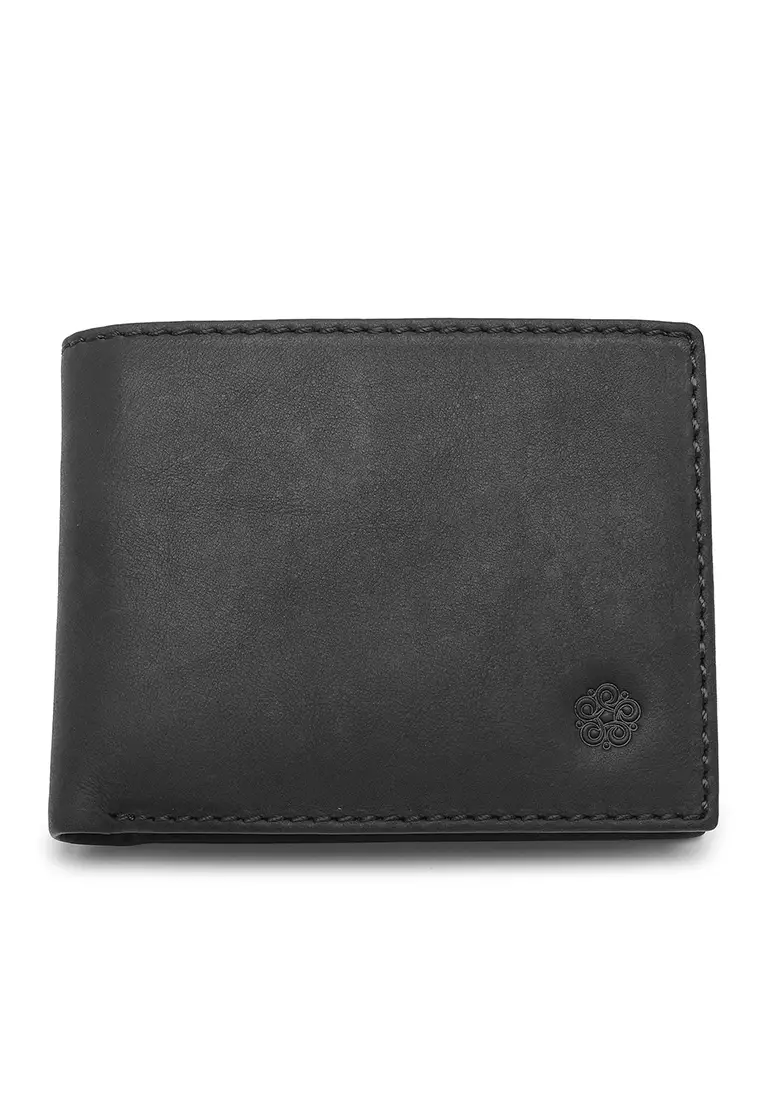 Men's Genuine Leather RFID Blocking Bi Fold Wallet