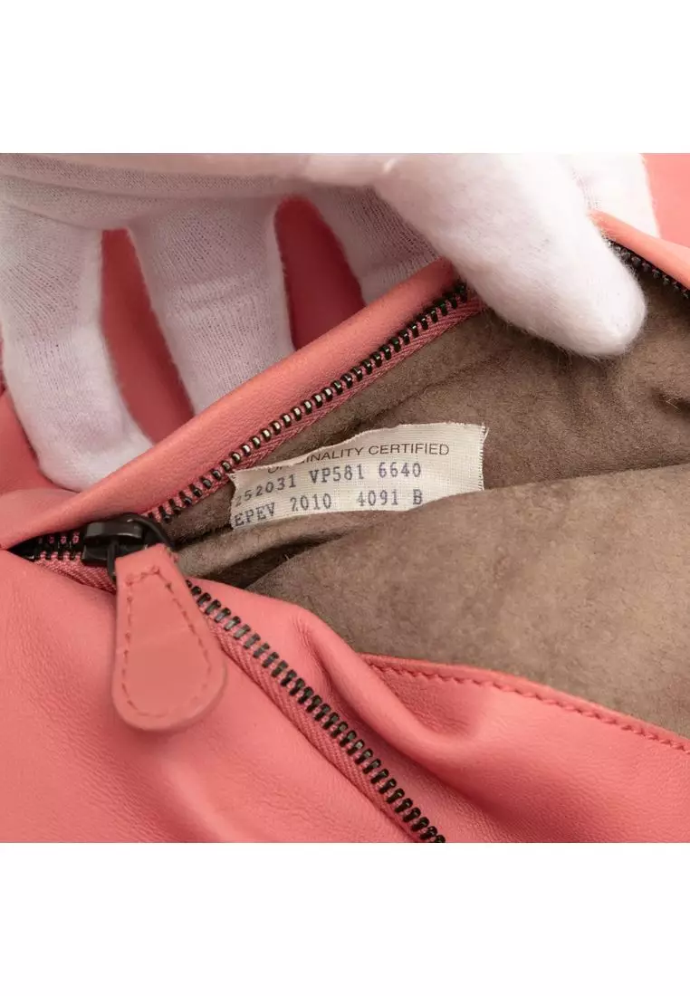 Pre-Loved Bottega Veneta Nappa Intrecciato Embroidered Fold Over Crossbody