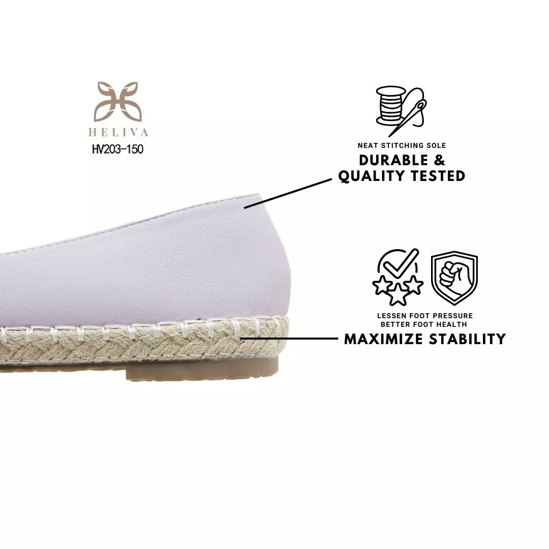 HELIVA YUNNA Stylish Slip On Shoes with Decorative Bow and Espadrille Accent HV203-150