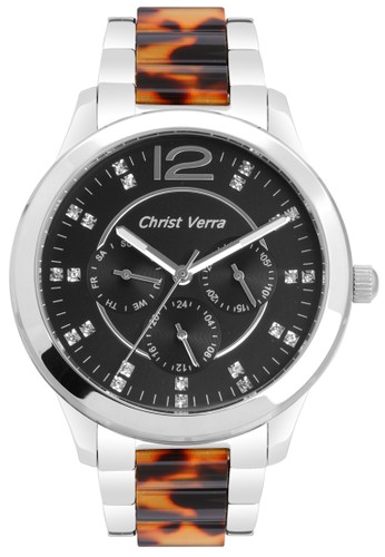 Christ Verra Fashion Men's Watch CV 67168G-11 BLK/SS Black Silver Leopard Stainless Steel
