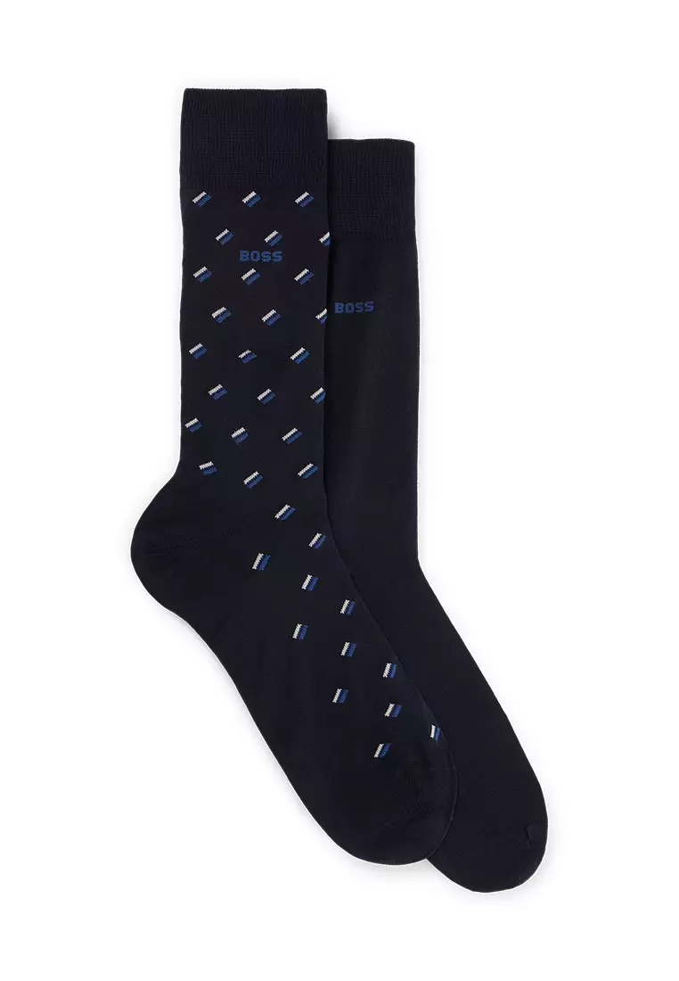 BOSS 2P RS Minipattern CC Calzini Uomo: Cotone, Poliamide Ed Elastan, Light Beige 270