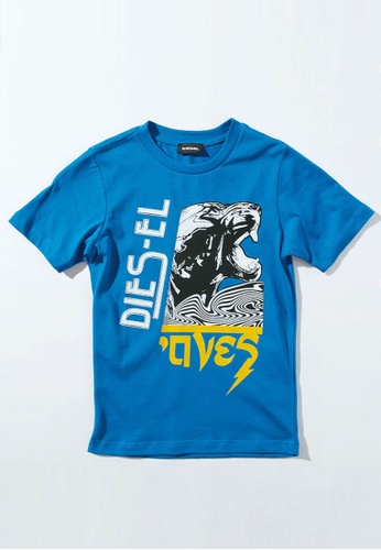 Diesel blue Short Sleeve T-shirt CEFBAKA2D15427GS_1
