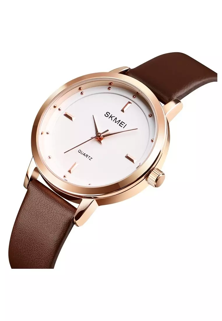 Jam Tangan Kasual Analog Dress Wanita Waterproof Strap Tali Material Kulit Leather HW23 ORIGINAL