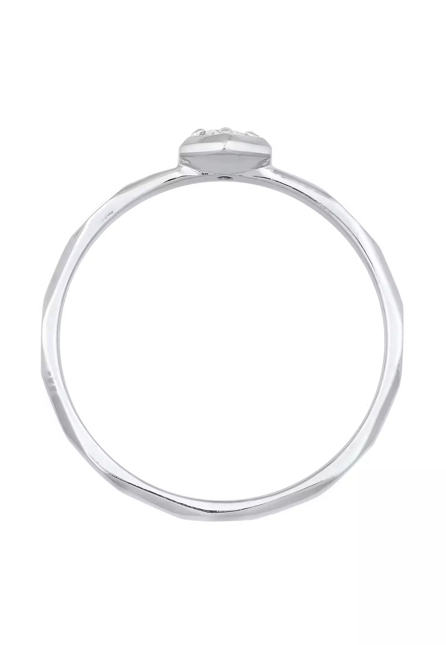 Ring Solitaire Geo Octagon Zirconia Crystal