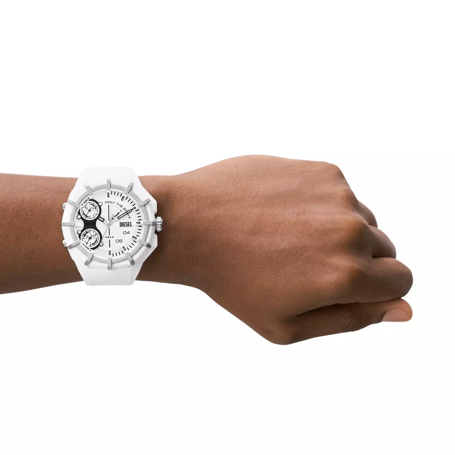 Diesel Analog Framed Nylon White Jam Tangan Pria 51MM DZ1988
