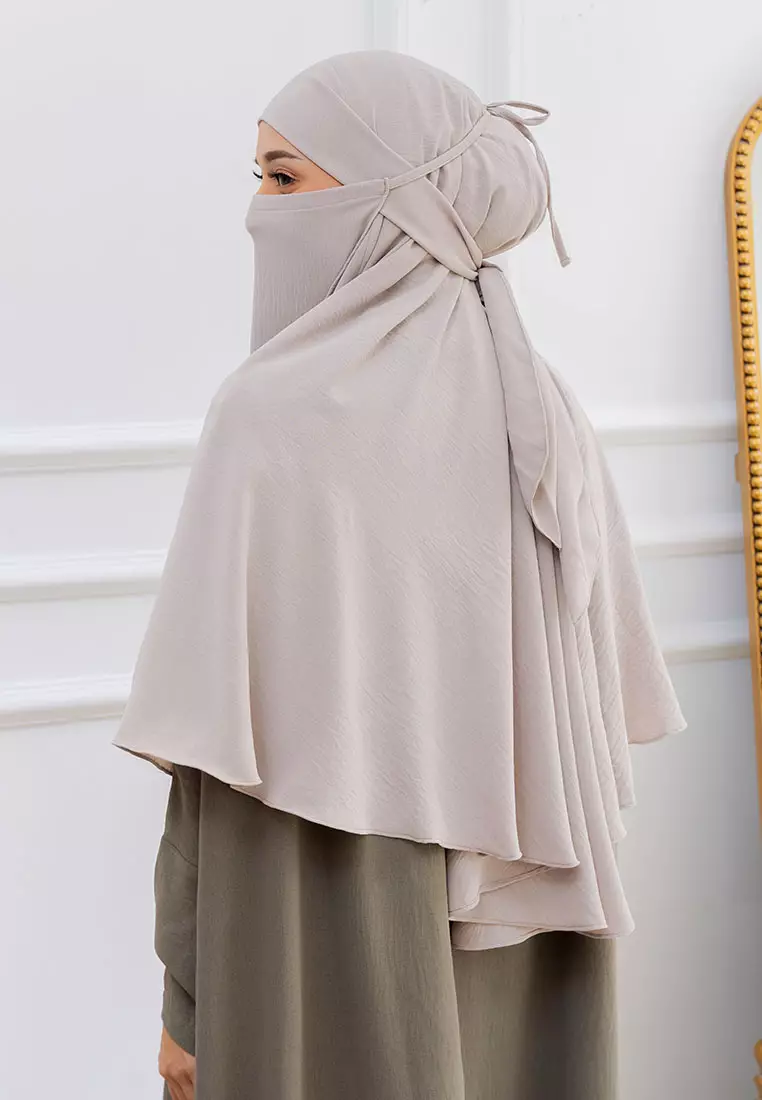 Halima French Khimar Ivory
