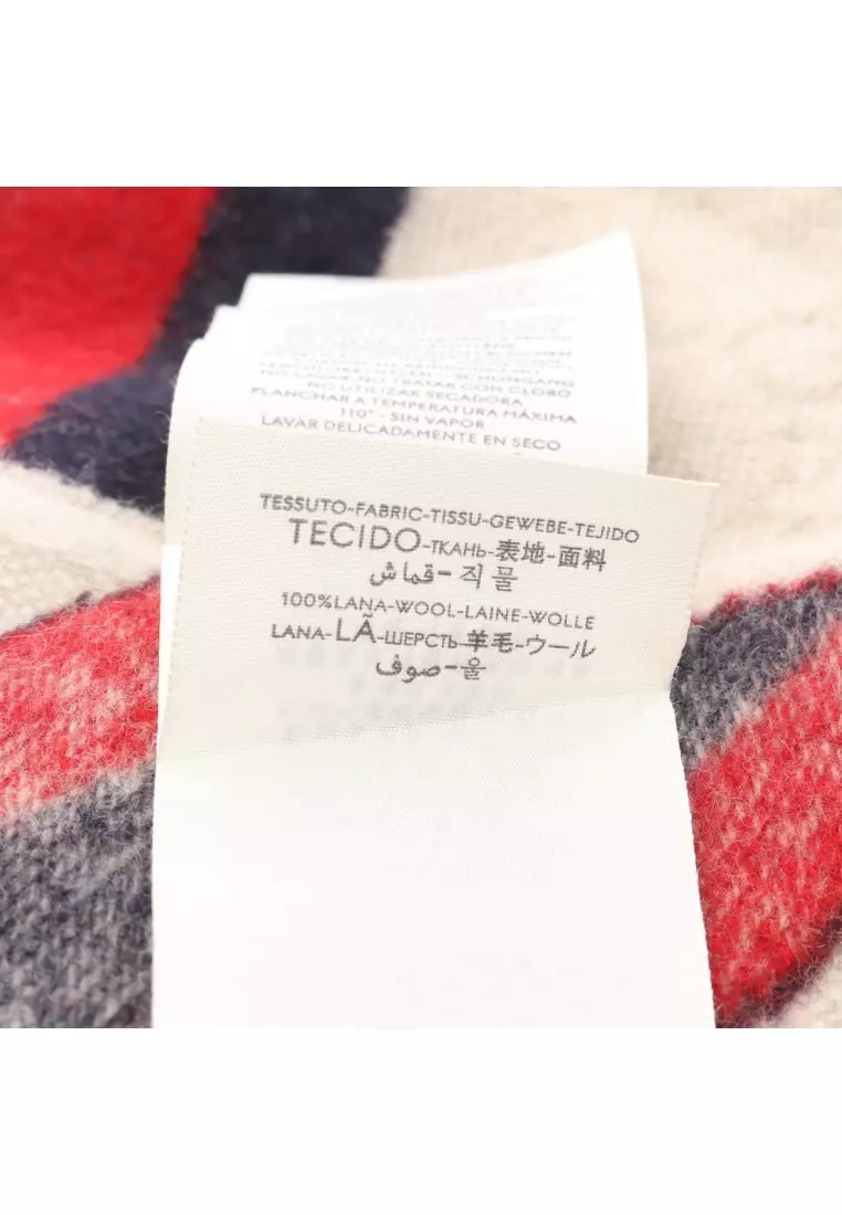 Pre-Loved Gucci GG pattern Scarf wool beige