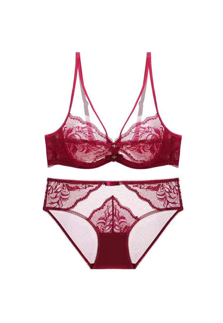 LYCKA LMM0140-Lady Two Piece Sexy Bra and Panty Lingerie Sets (Red) 2024, Buy  LYCKA Online
