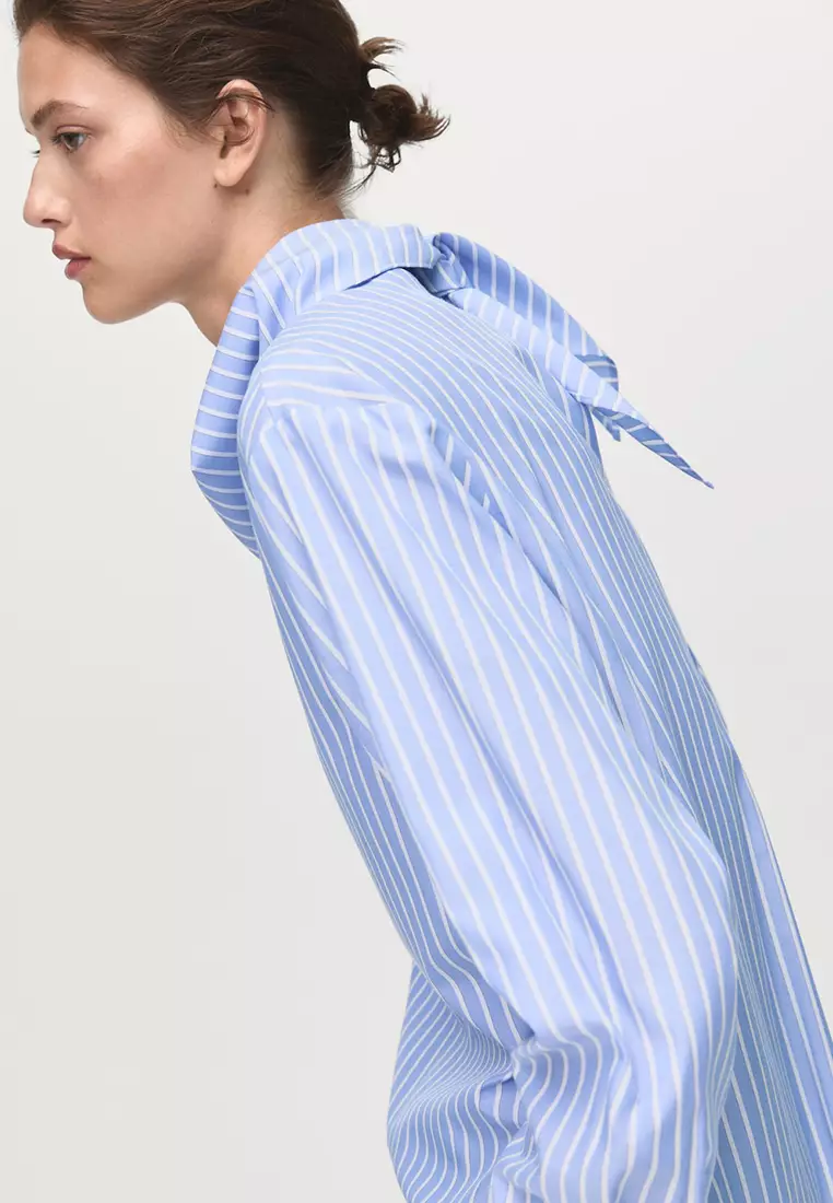 Striped Blouse With Handkerchief