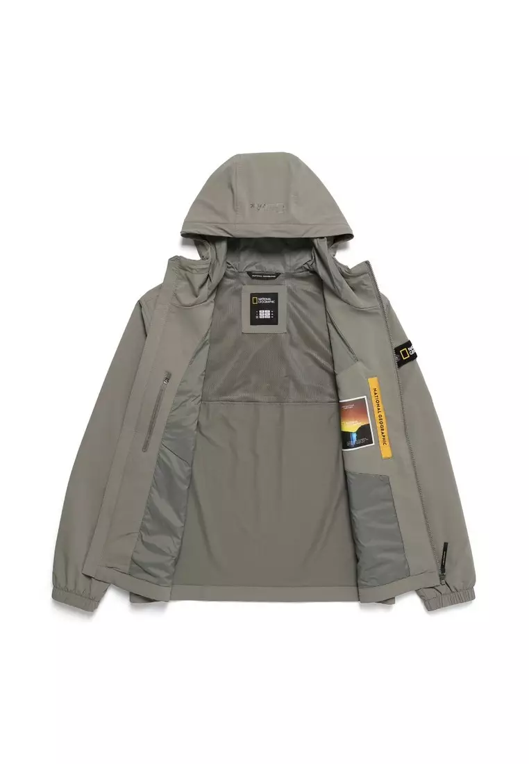 Unisex ARCHELON Woven Stretch Hooded Zip-Up Jacket