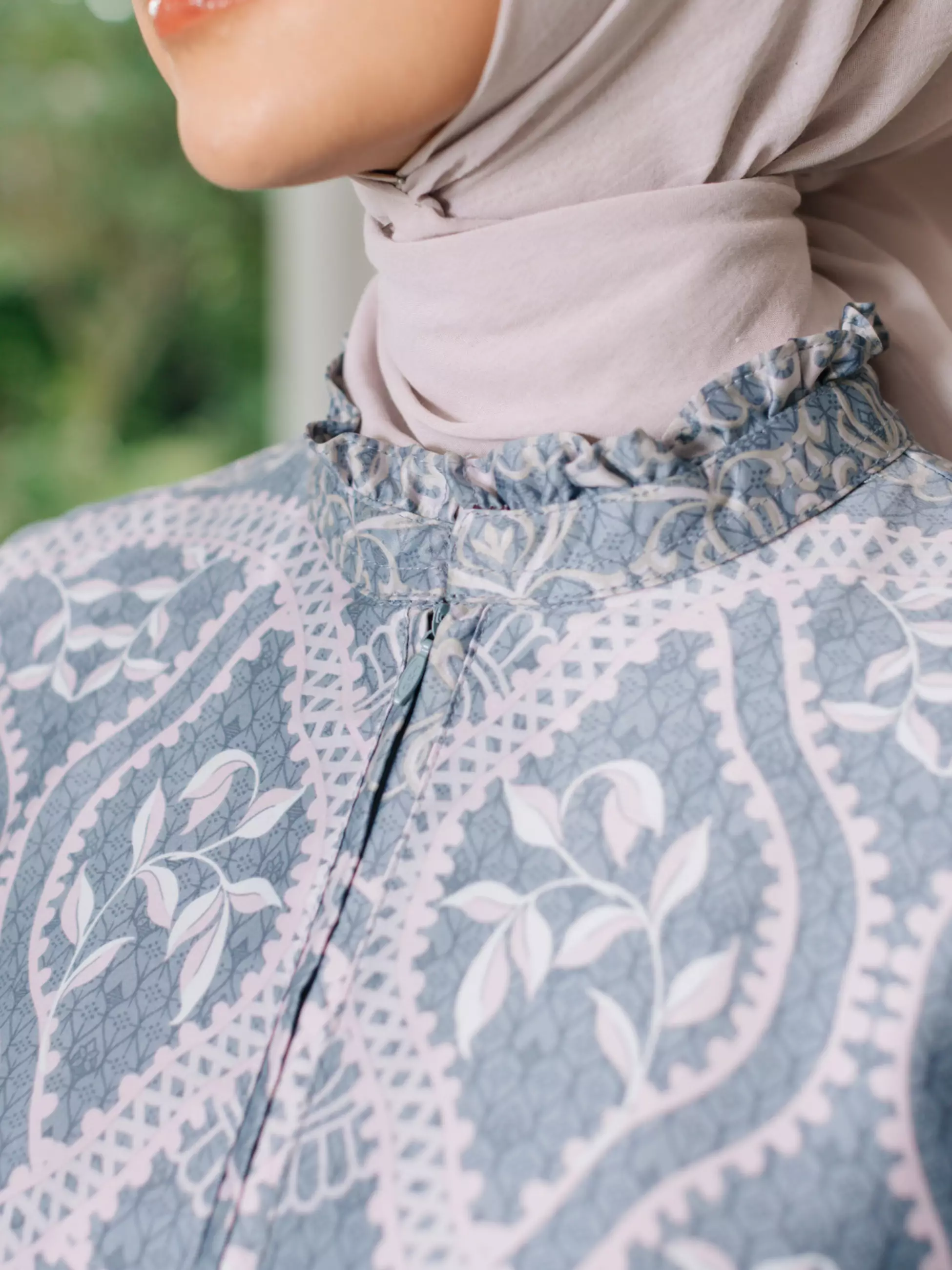 Ranaya Dusty Blue Gamis Wanita Dress
