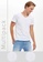 DeFacto white Short Sleeve V-Neck Basic T-Shirt 4152AAAFB9EC26GS_1